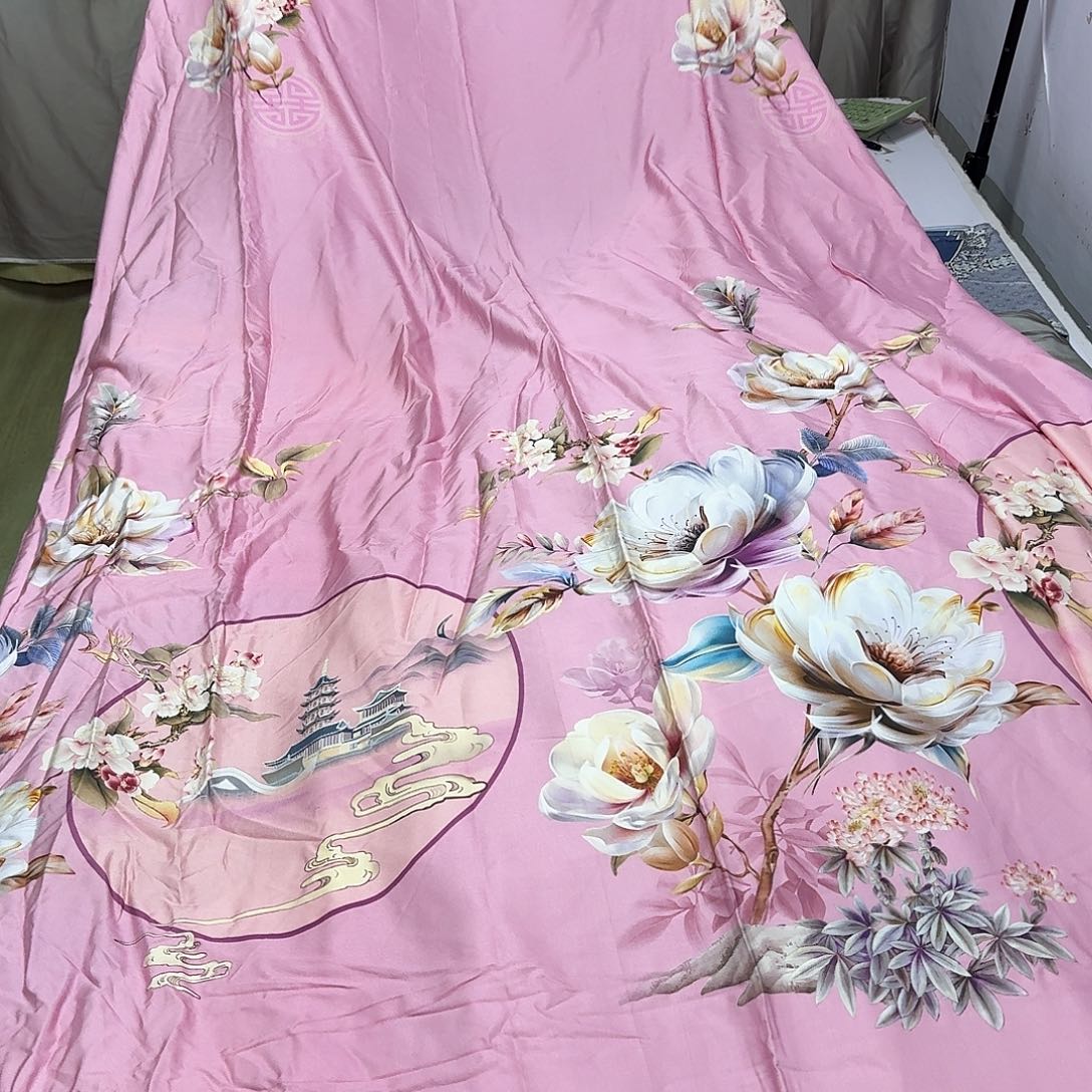 棉5.4米粉色天丝数码段