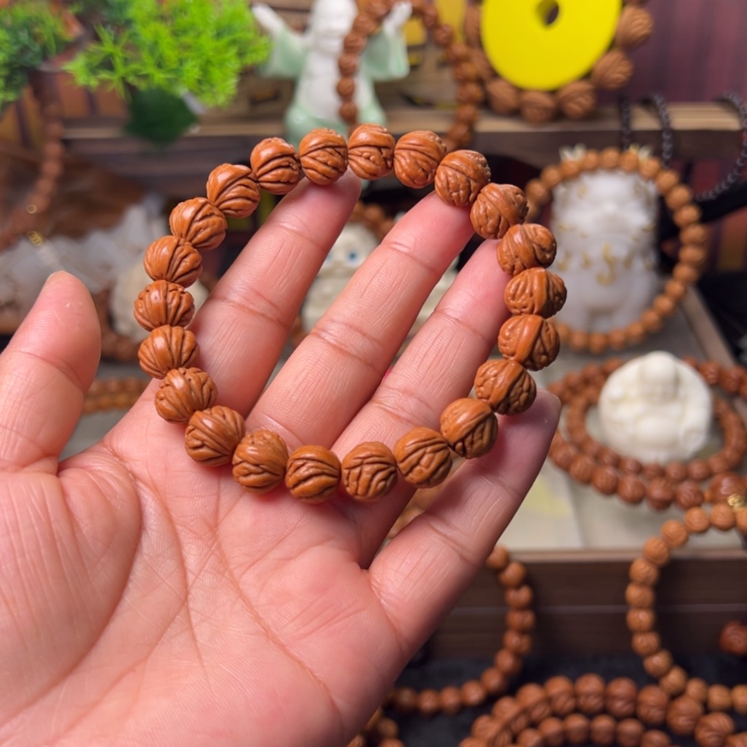 桃核吊坠火麒麟手串13