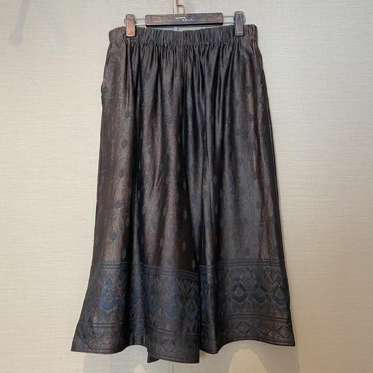 【奶奶裤】香云纱百搭时尚大牌裙裤宽裤高端5332D20500-210168