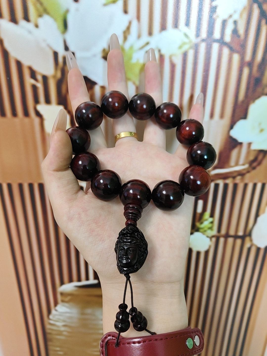 {小叶紫檀  又见音 手串 }高端老料  大单圈手串  多样性发货