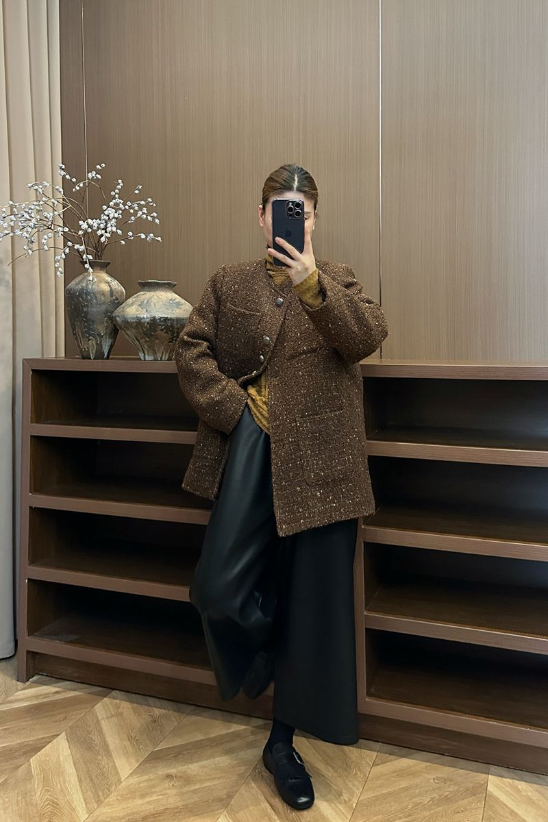 2025新款欧版冬季宽松显瘦重工亮片小香羽绒服外套女小香风