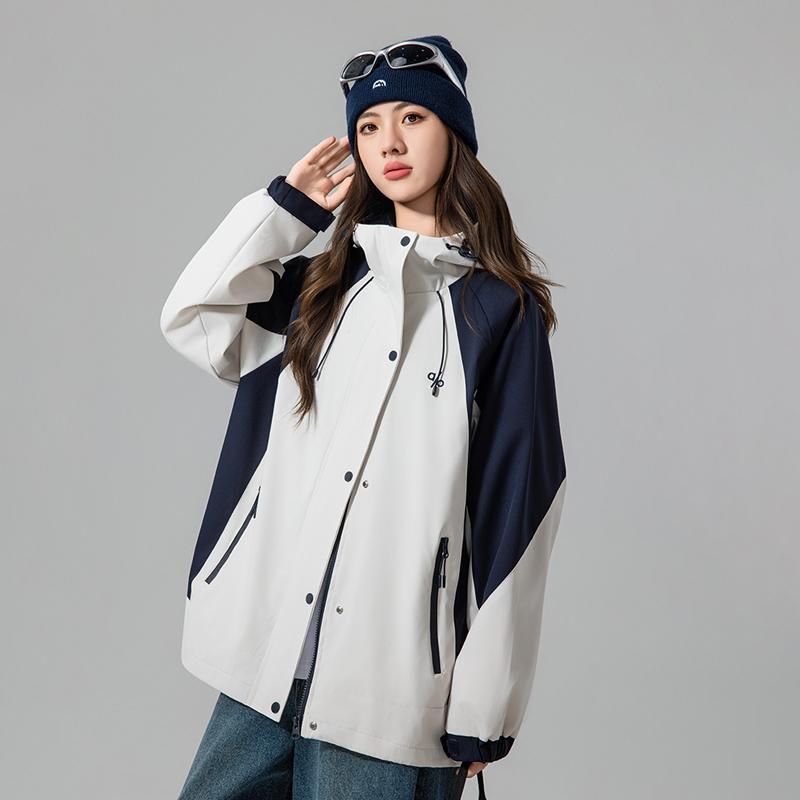 初高中学生秋冬风衣防风外套2025新款棉服少女大童加厚夹棉冲锋衣
