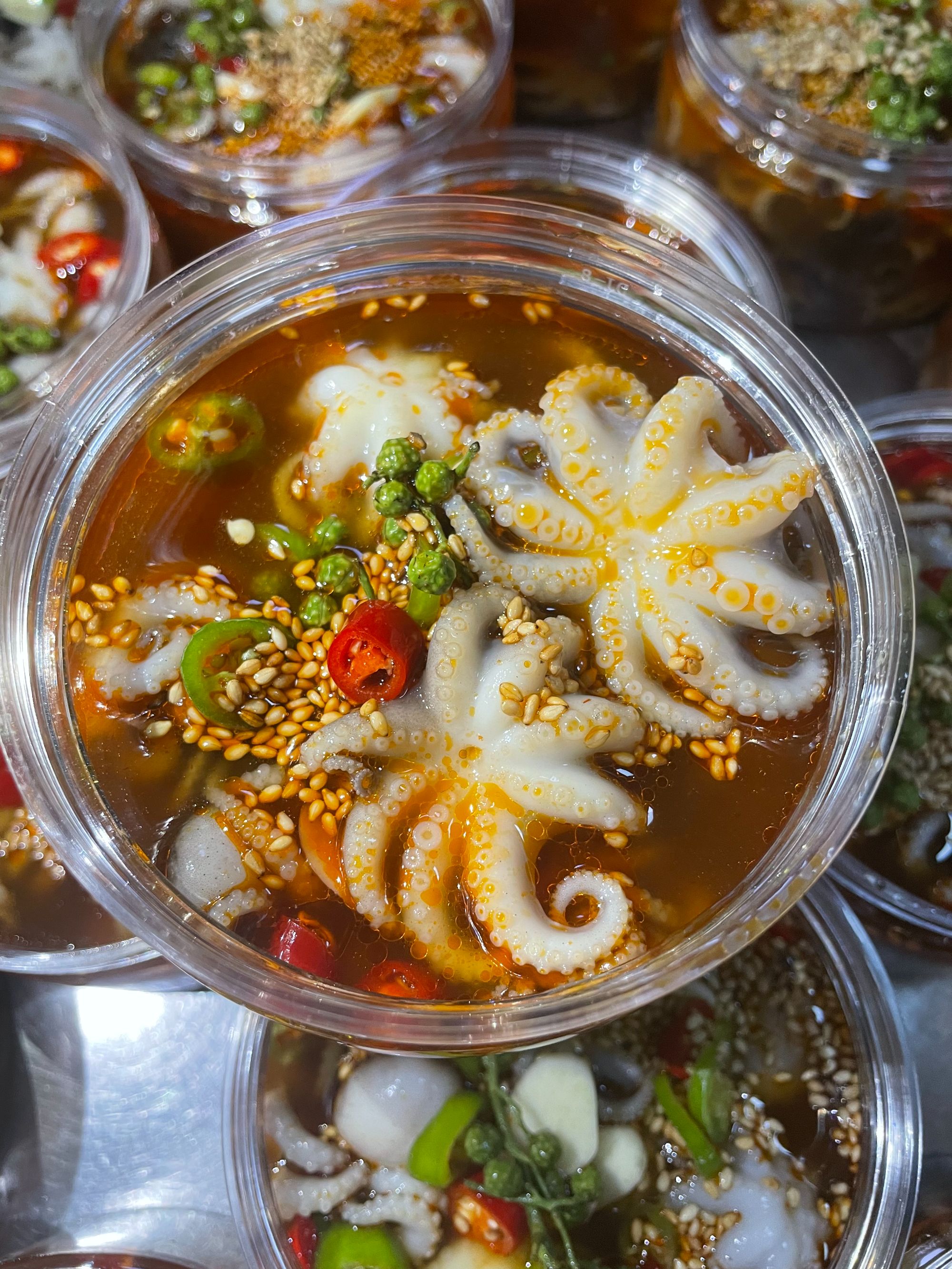秘制迷你小八爪鱼捞汁香辣即食
