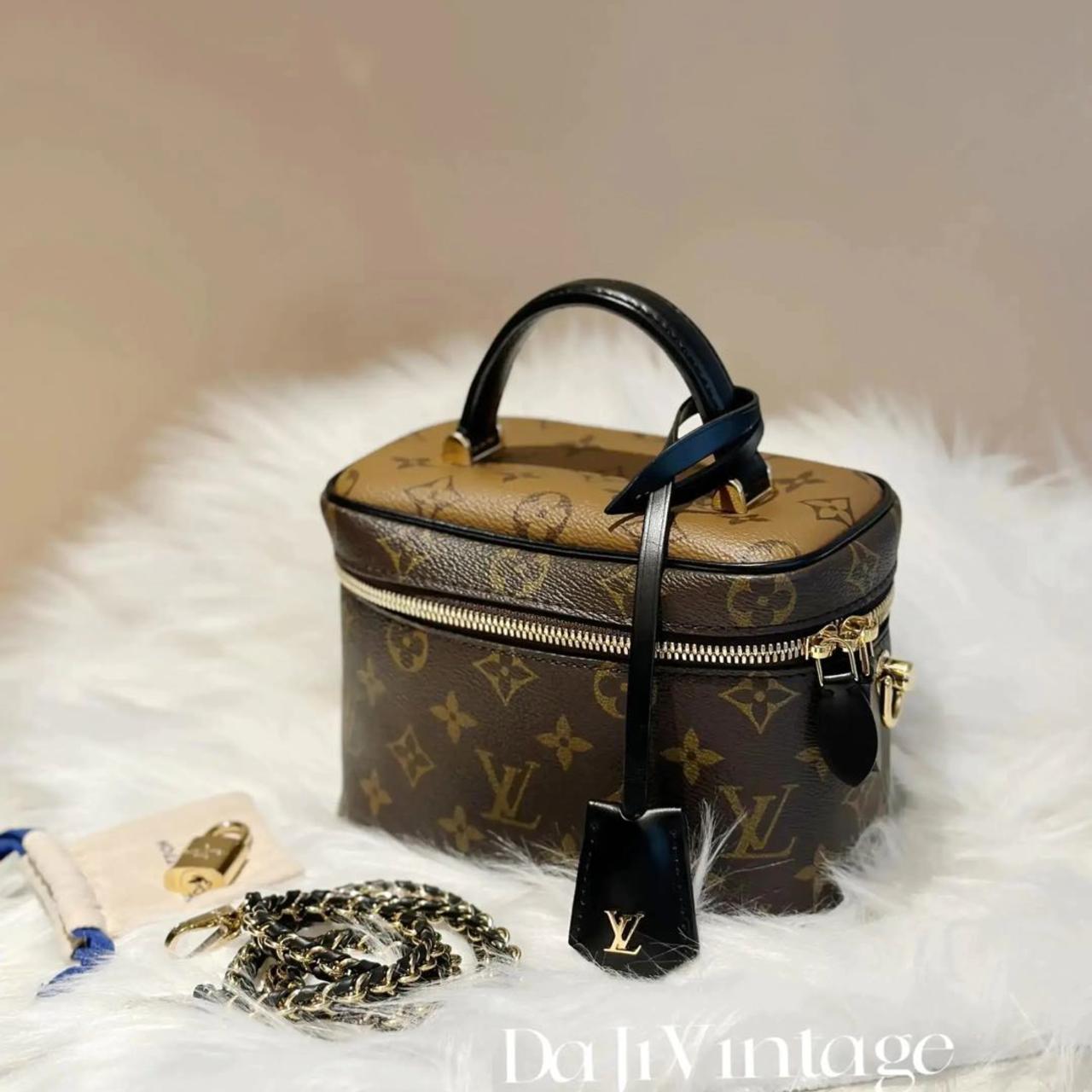 99新 LouisVuitton/路易威登 大吉中古/LV老花拼色化妆盒斜挎包