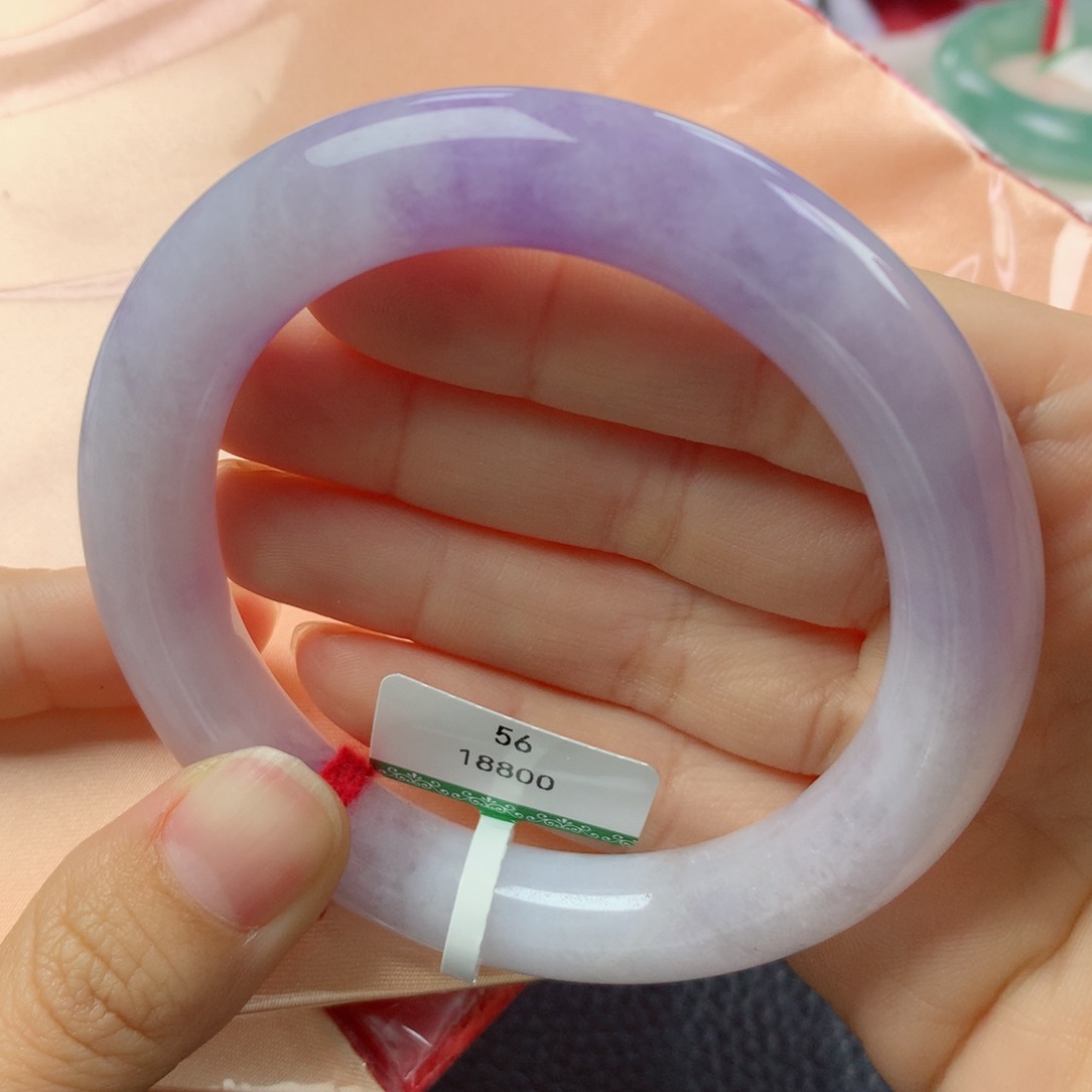 未镶嵌手镯翡翠缅甸天然翡翠A货56圆