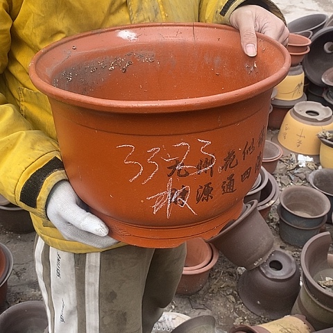 紫砂中国宜兴紫砂花盆，，