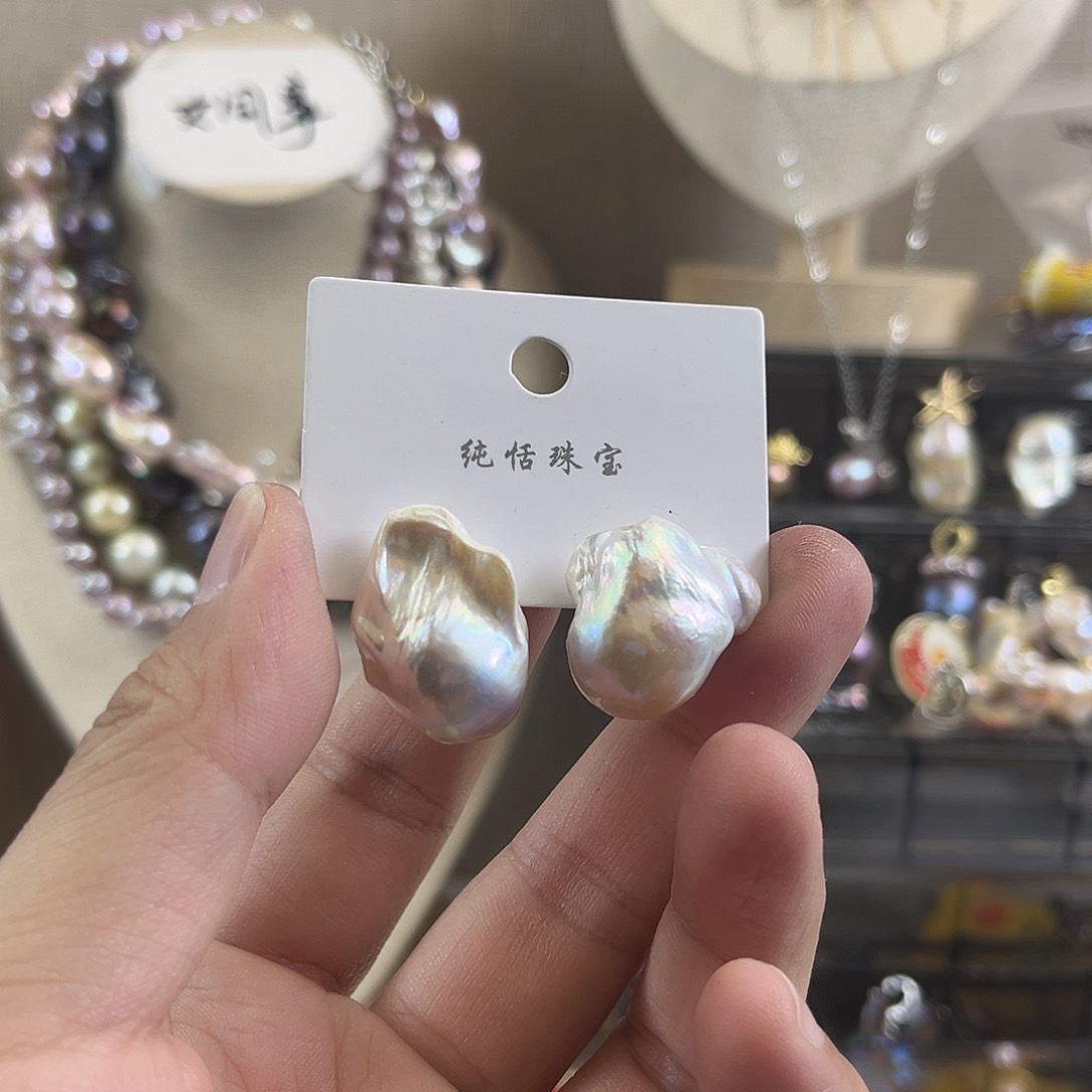 淡水珍珠耳饰未镶嵌【纯恬】