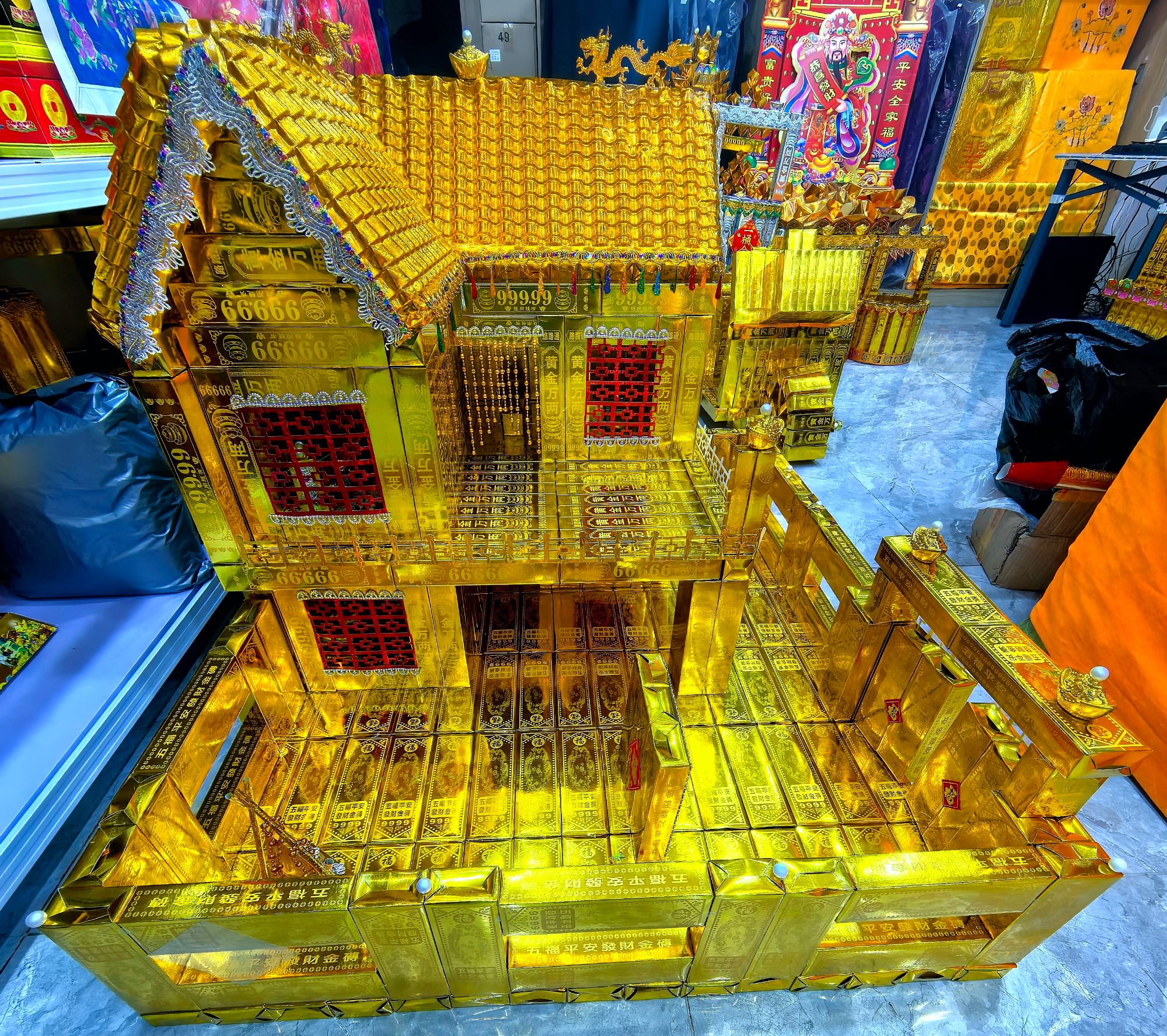 别墅二楼精品带家具家电折纸半成品材料包