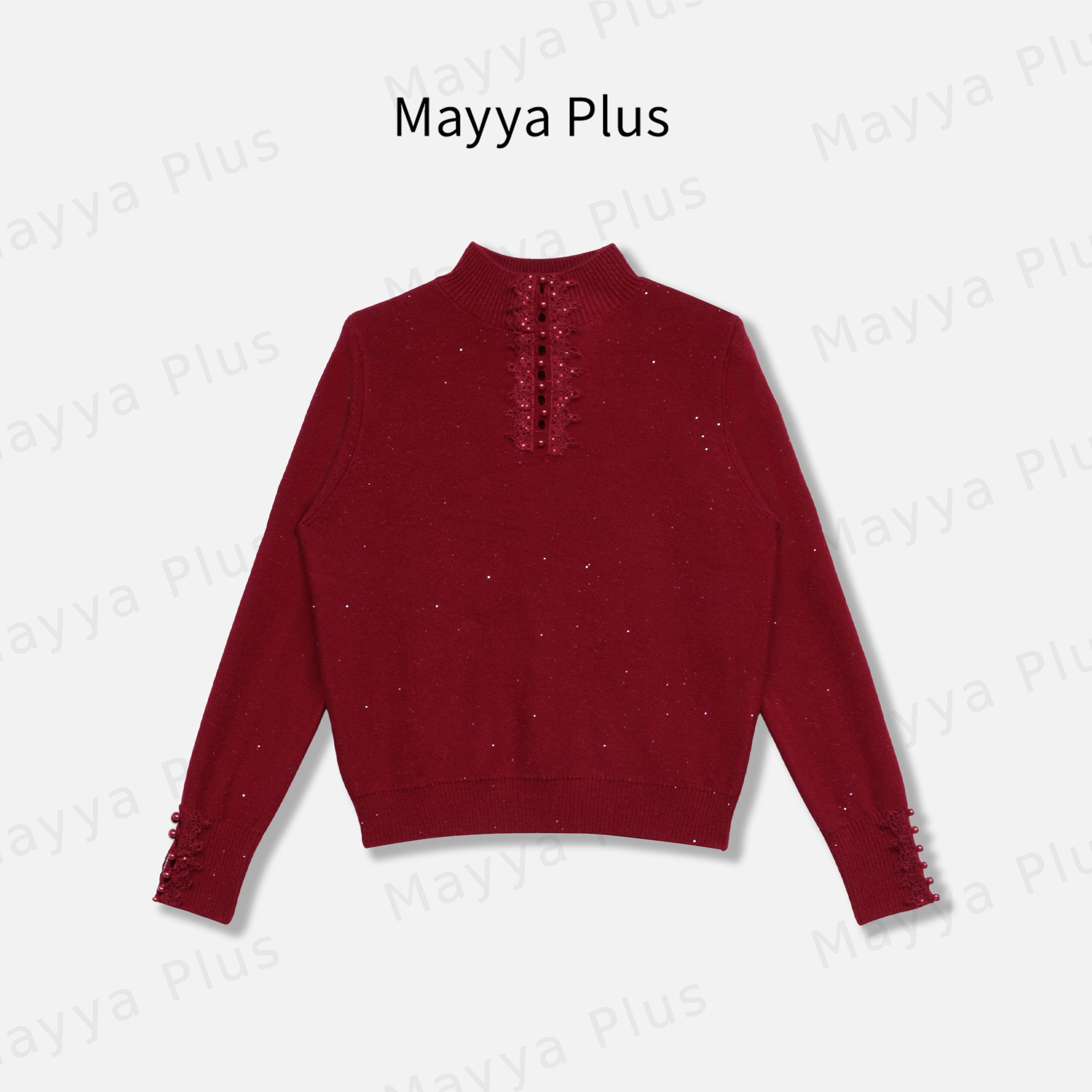 【星语心愿】Mayya Plus麦芽定制半气质高领套头打底毛衣女32547961