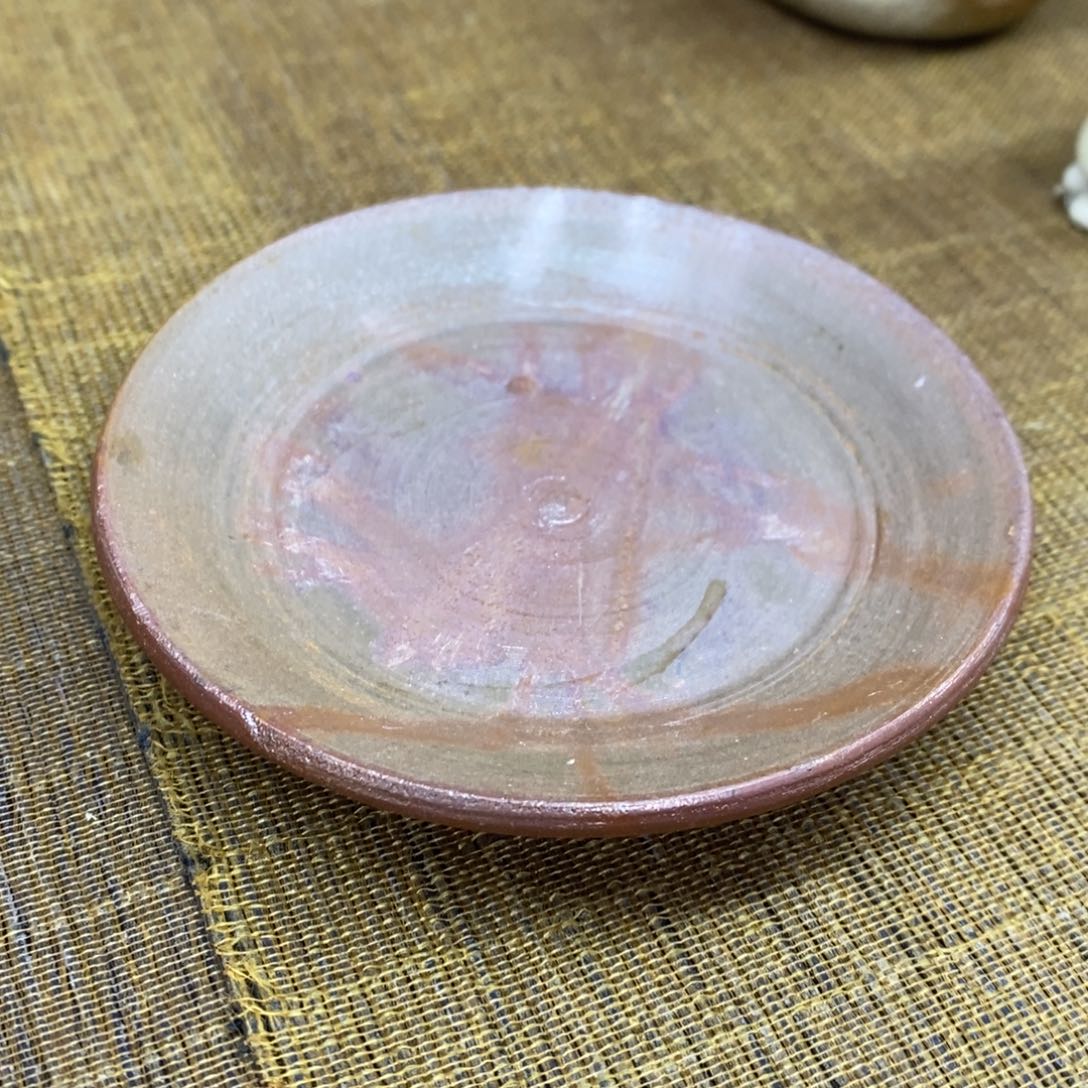 瓷片备前烧杯托呀