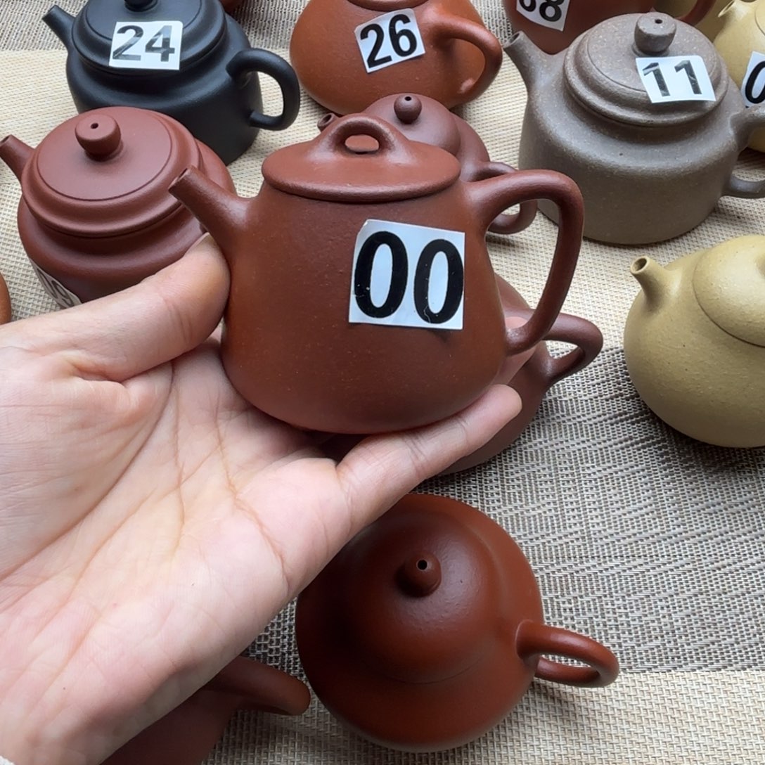 紫砂茶壶红降坡高石瓢110cc