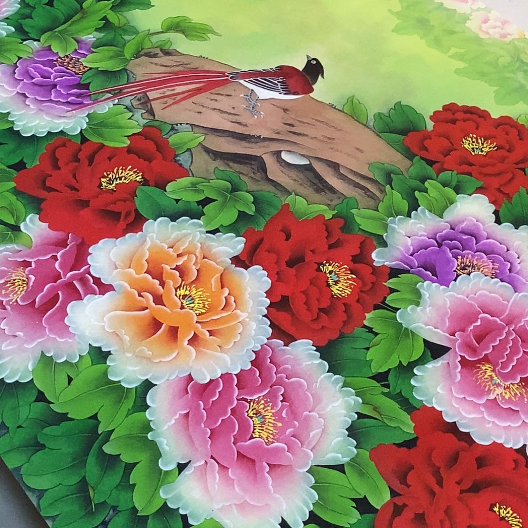 国画催*收藏工笔牡丹手绘