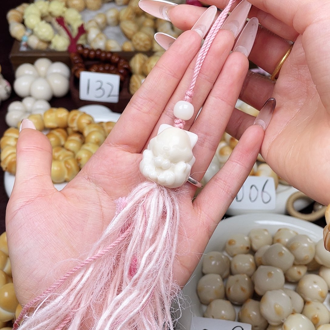 吊坠白玉菩提成品c