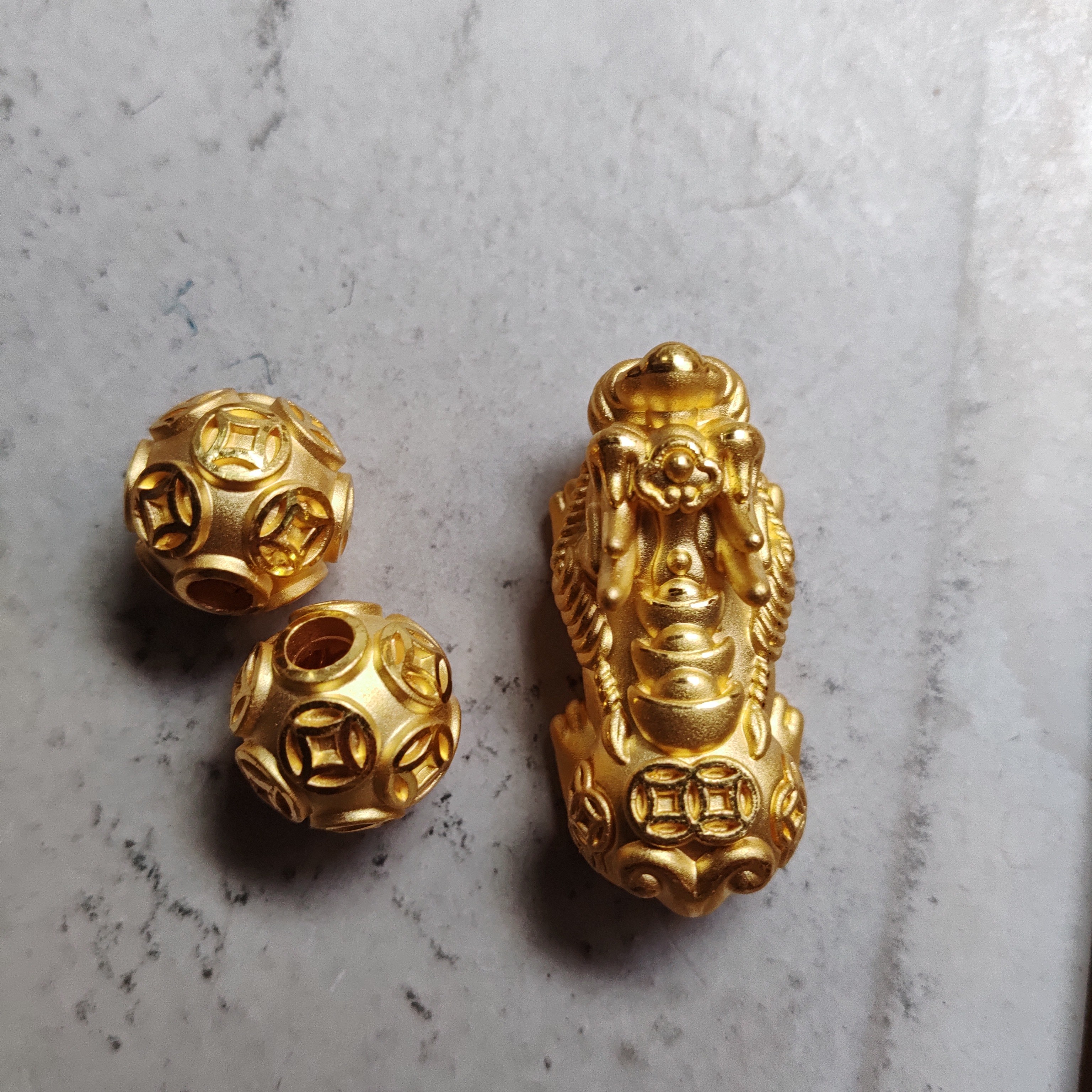 金元宝足金999貔貅珠子首饰