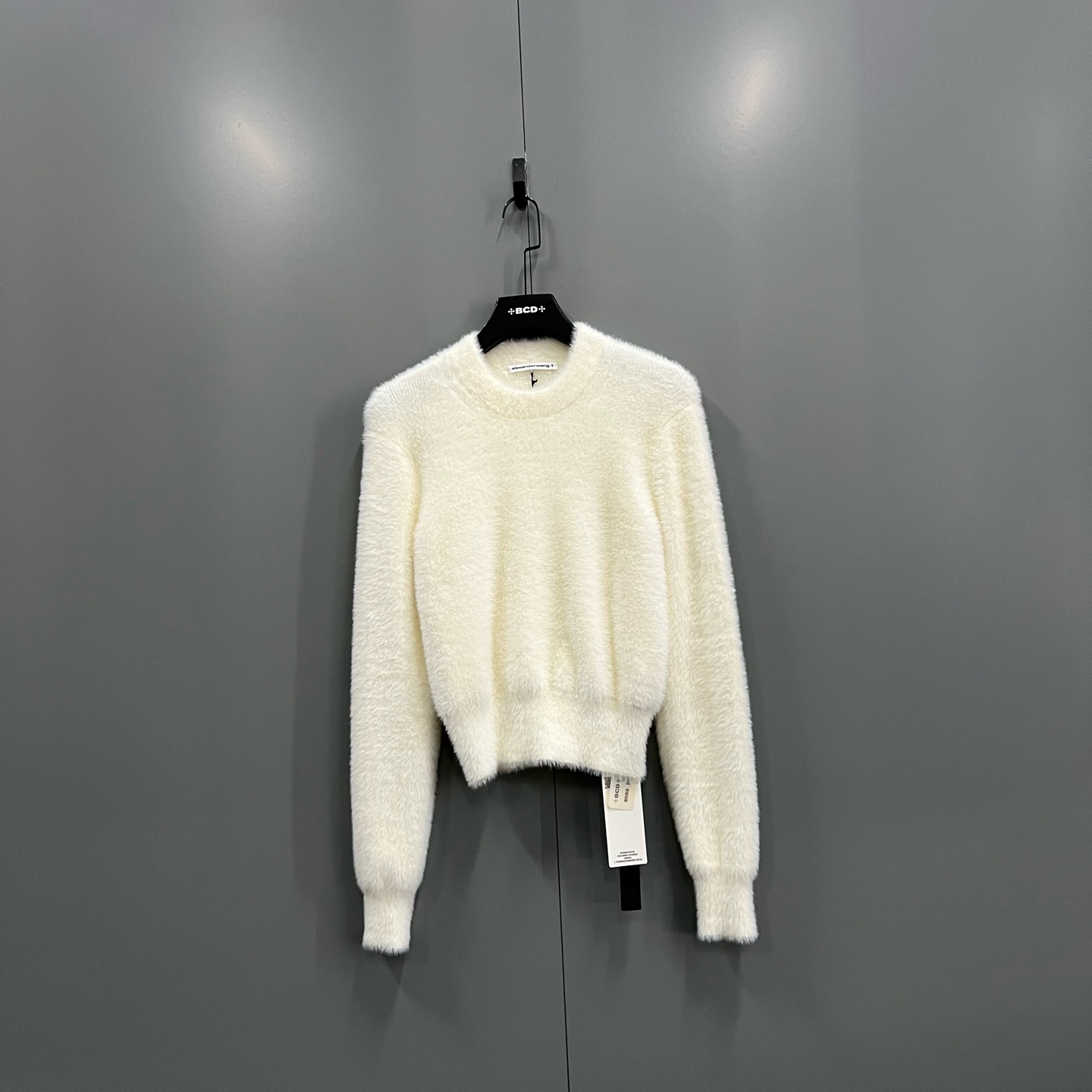 未使用 ALEXANDER WANG tt15 大王 米白色圆领毛衣 M码/000947