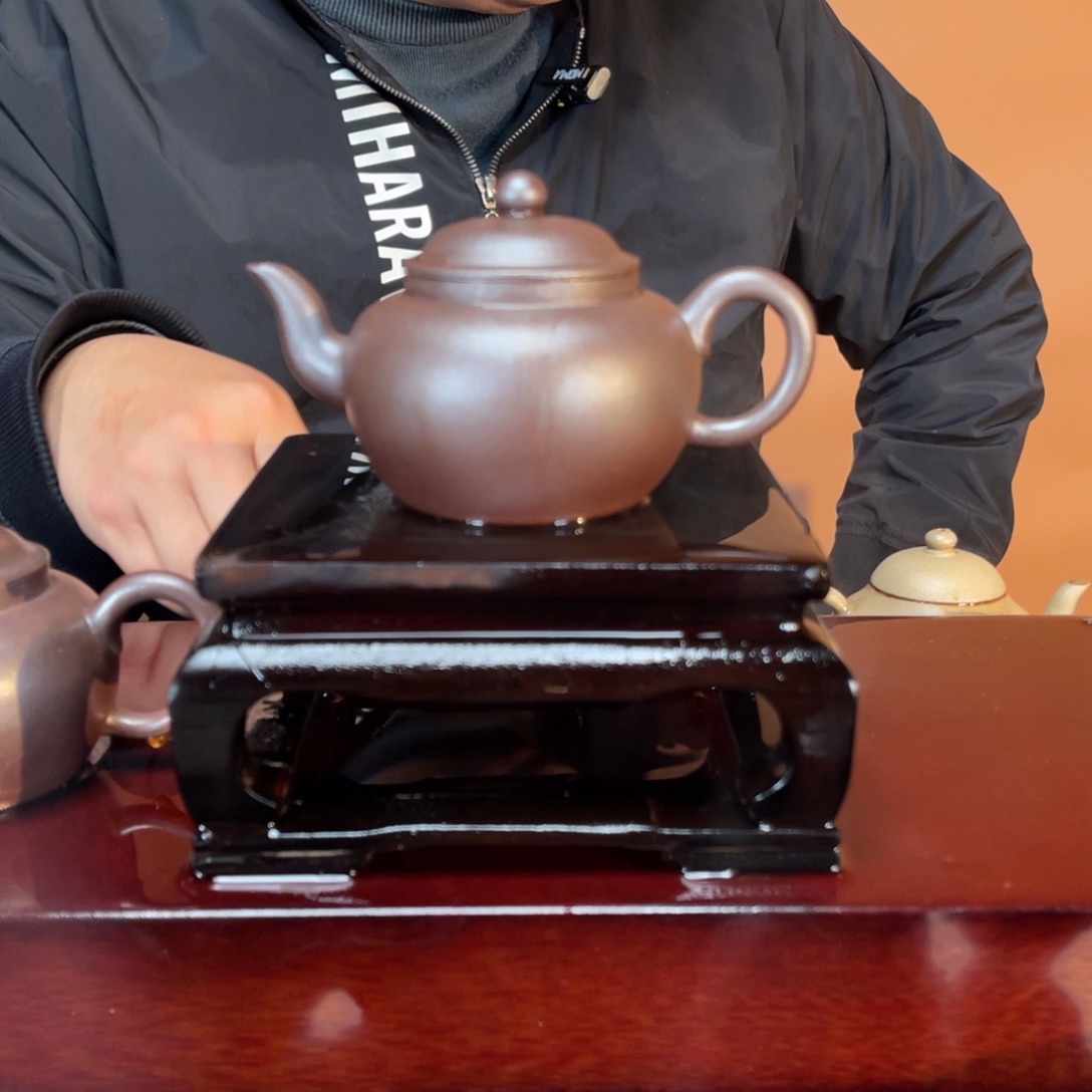 紫砂茶壶高端180cc紫泥高温宫灯