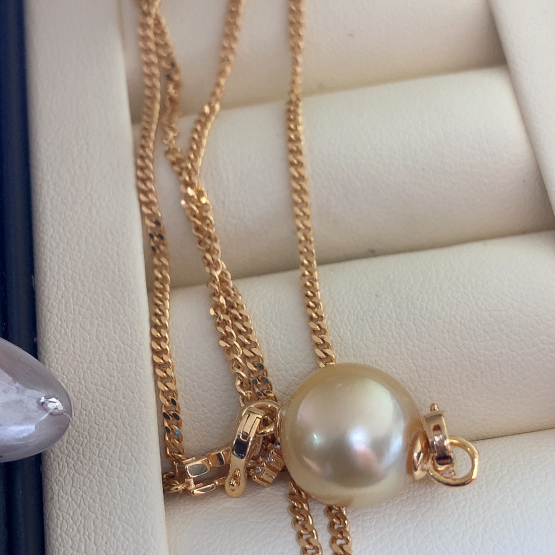 颈饰银S925镶嵌海水珍珠