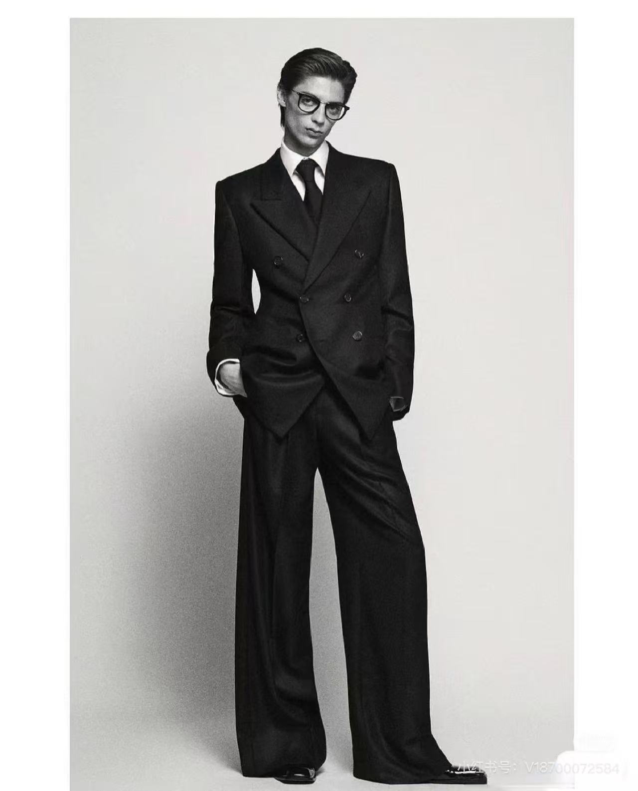 针织衫上衣拼接款修身时尚潮流男女同款亮