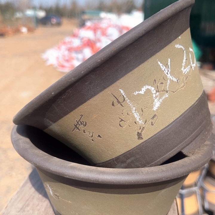 红陶紫砂碗盆口20