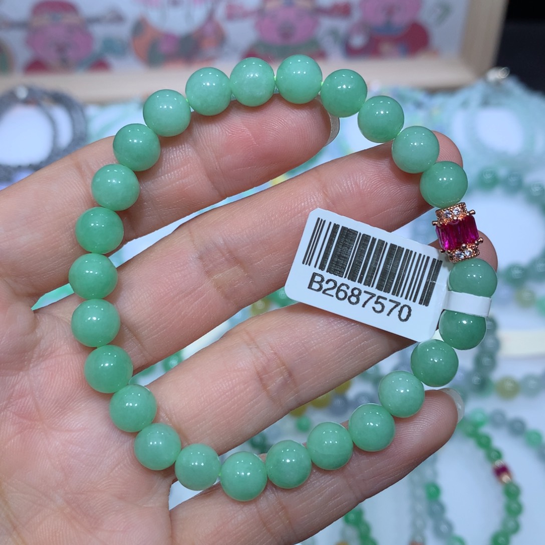 翡翠未镶嵌手链天然