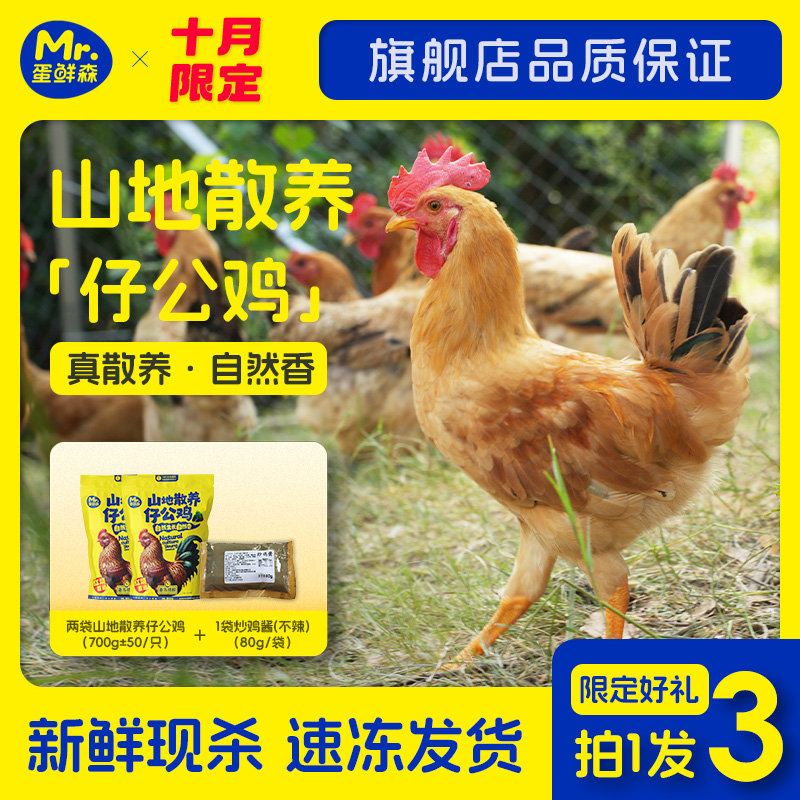 【拍1发3 真散养】山地仔公鸡 肉质紧实红烧好味道单只700g左右包邮