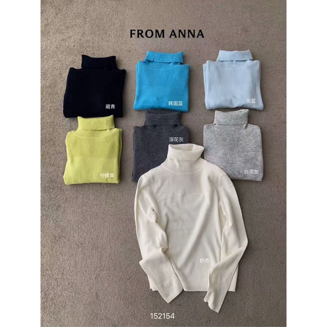 anna@152154 韩系简约百搭高领套头毛衣 12-7