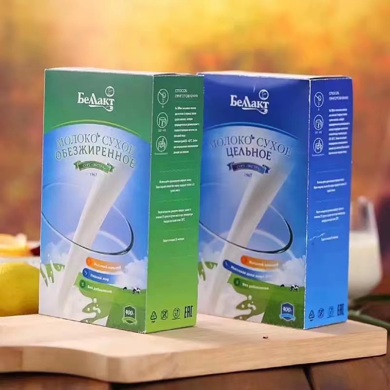 【二胖专属】白俄罗斯原装进口高钙无蔗糖全脂脱脂牛奶粉400克