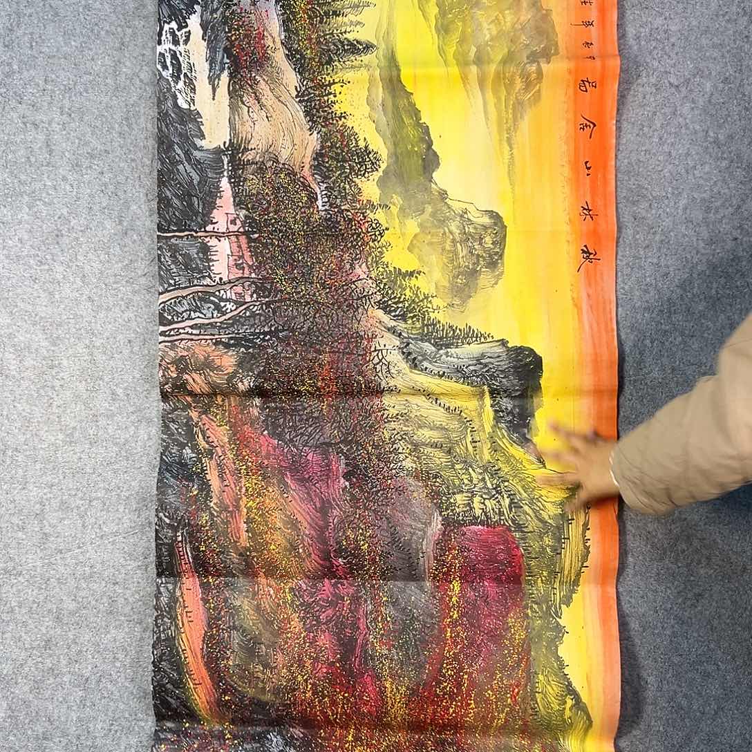 国画722 花鸟在此处飞翔也不太方便