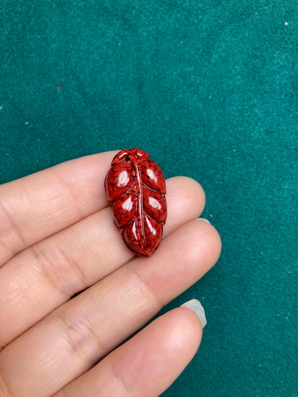 含辰砂工艺品【保真朱砂】晶体朱砂金枝玉叶吊坠