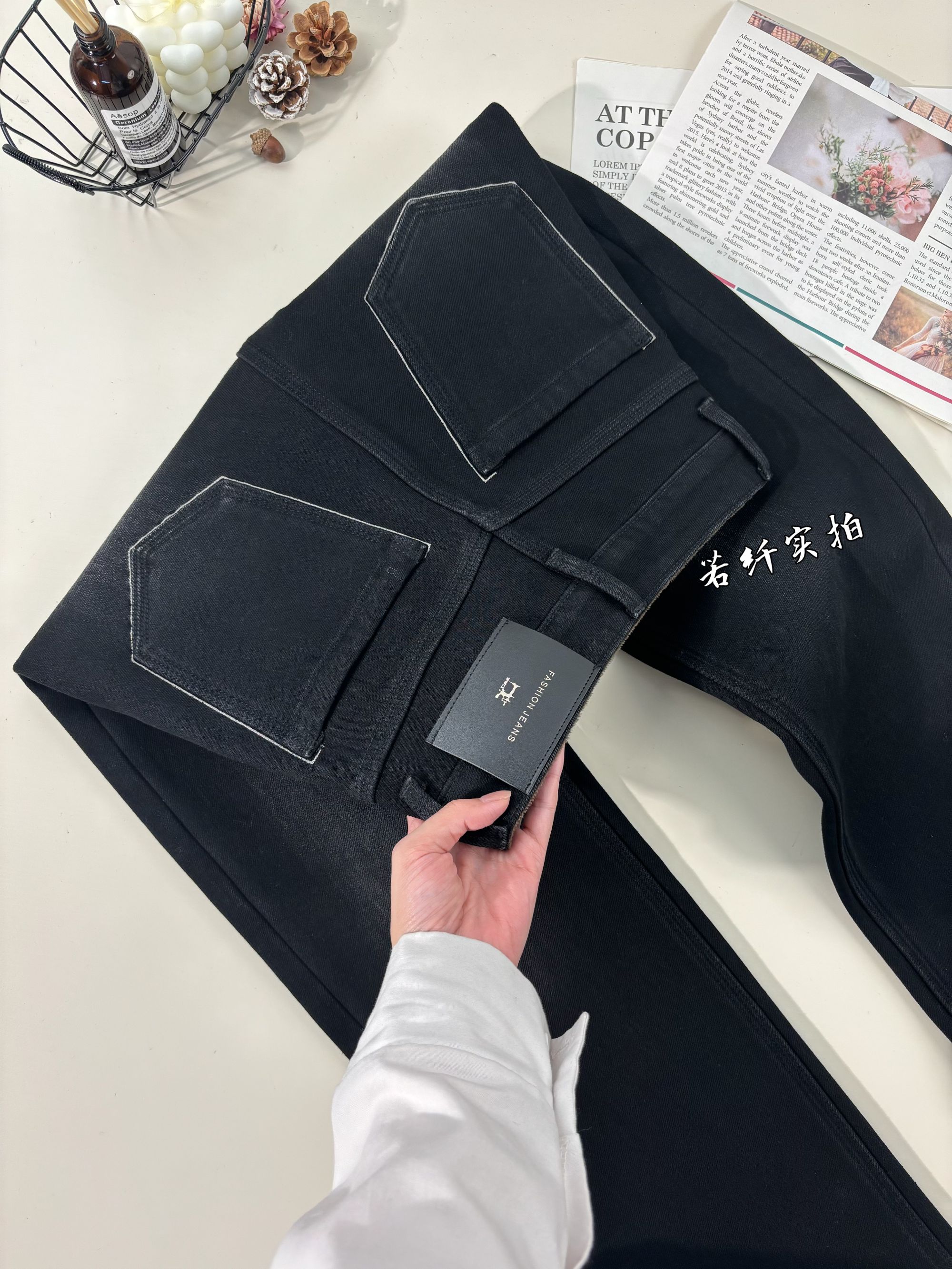 Pretty Silhouette/若纤Z16正品（八面弹）百搭窄版直筒裤显瘦