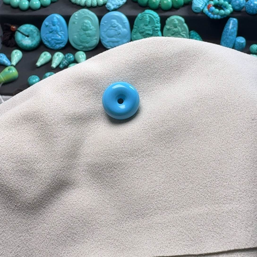 高瓷蓝面包圈平安扣卡15