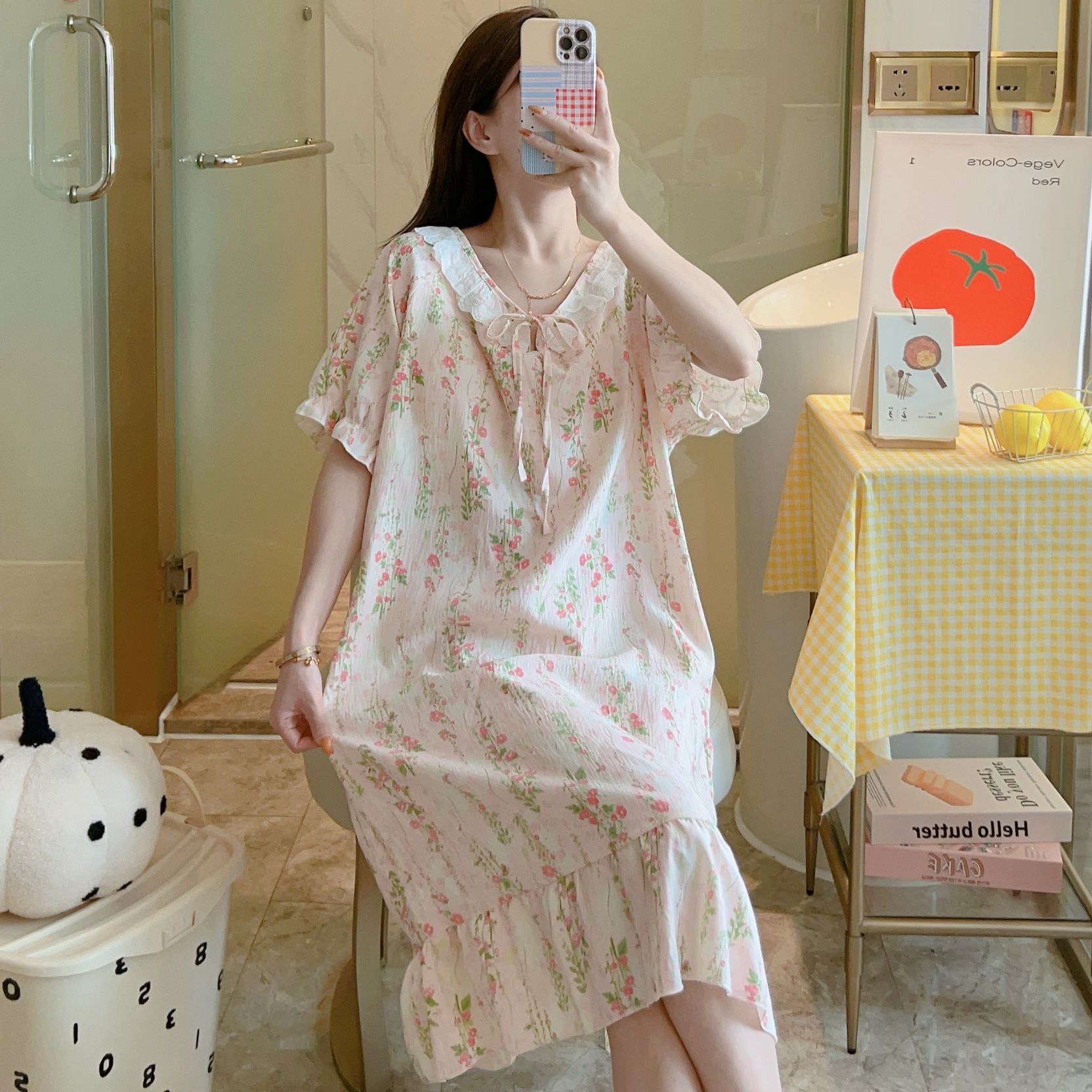 【8】品牌睡裙淸仓 款多量少 睡衣女夏天大码宽松可外穿家居服裙子