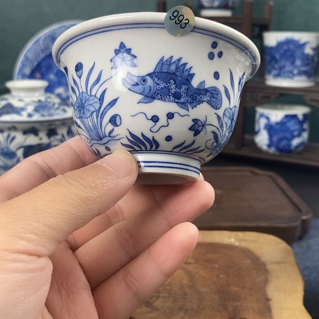 瓷片景德镇手绘青花茶器993