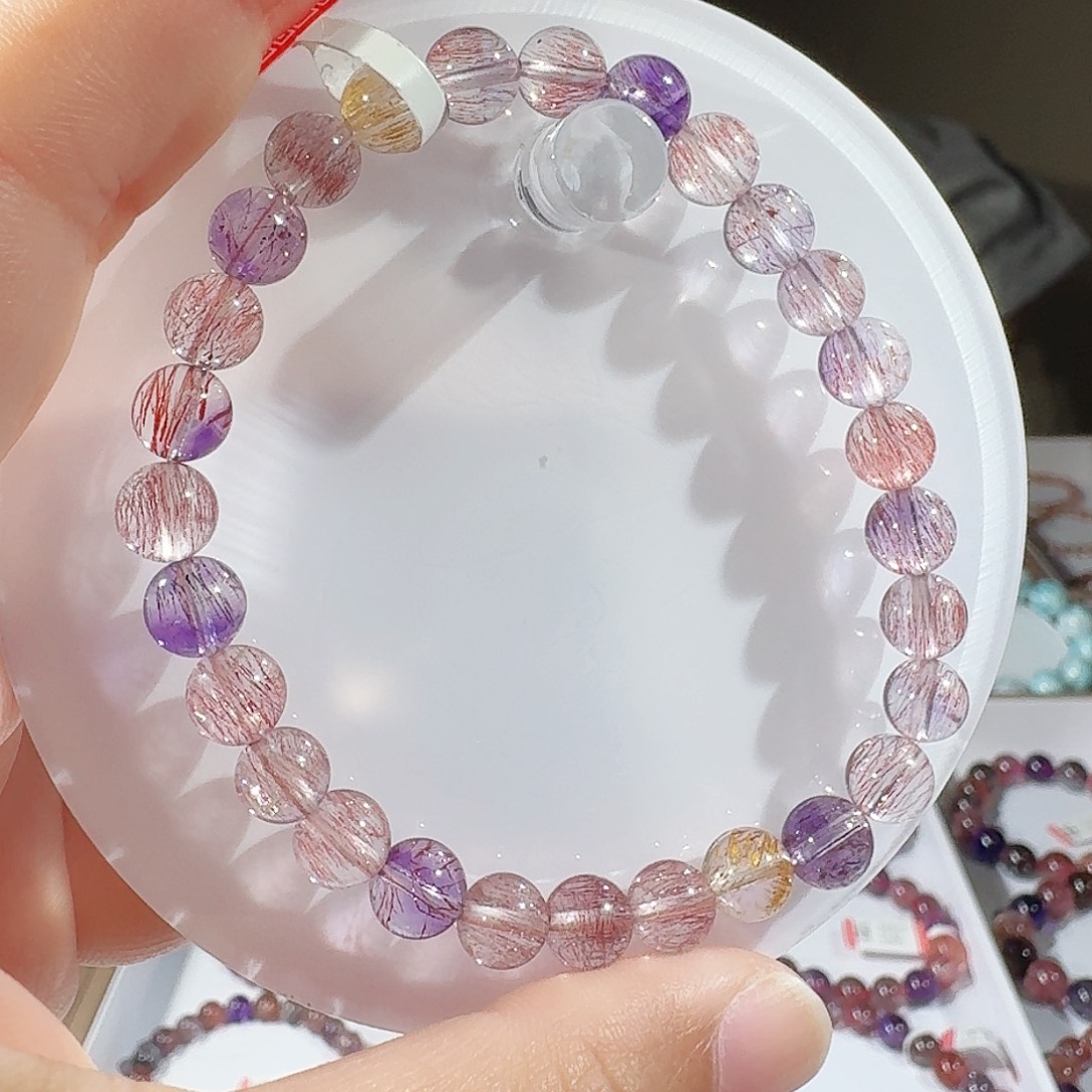 未镶嵌手链水晶6.8mm仙女超七手串