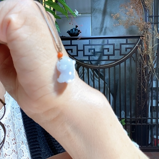 翡翠未镶嵌颈饰Wtuoppyop