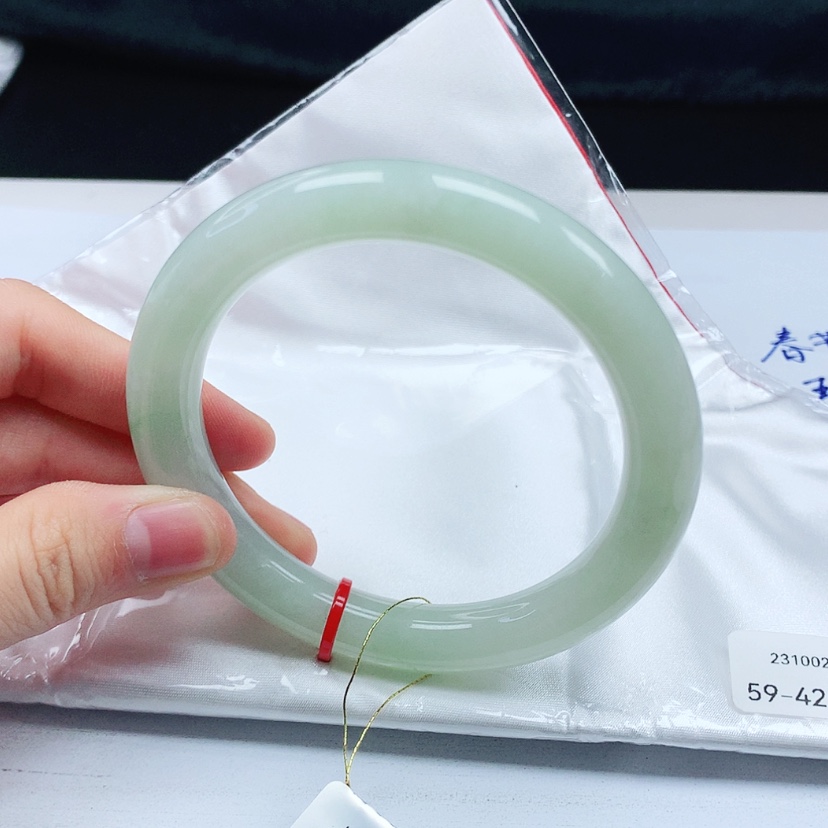 【闪购商品】翡翠手镯（圆镯）未镶嵌天然缅甸a货手镯59
