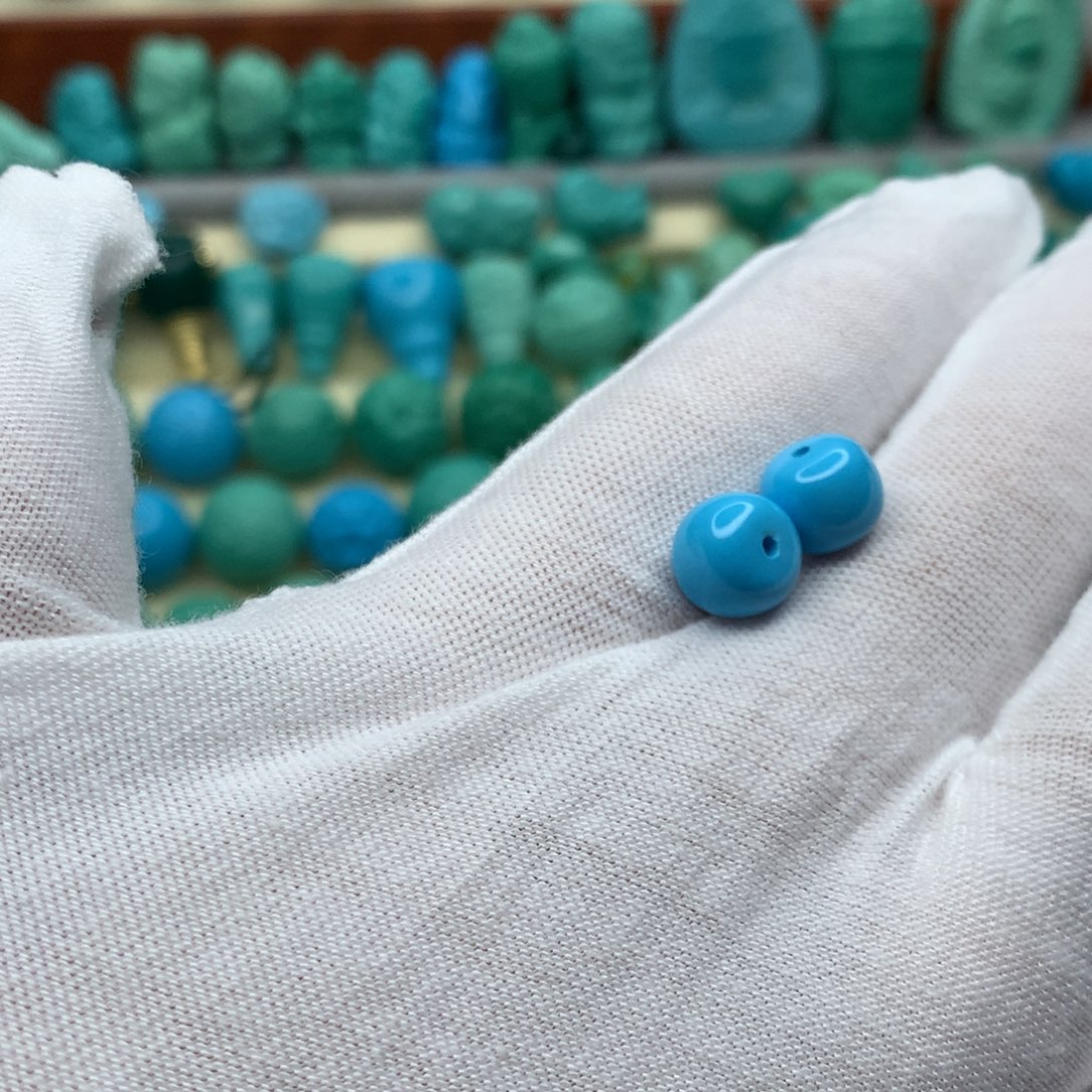 高瓷蓝卡5.8老邢一对