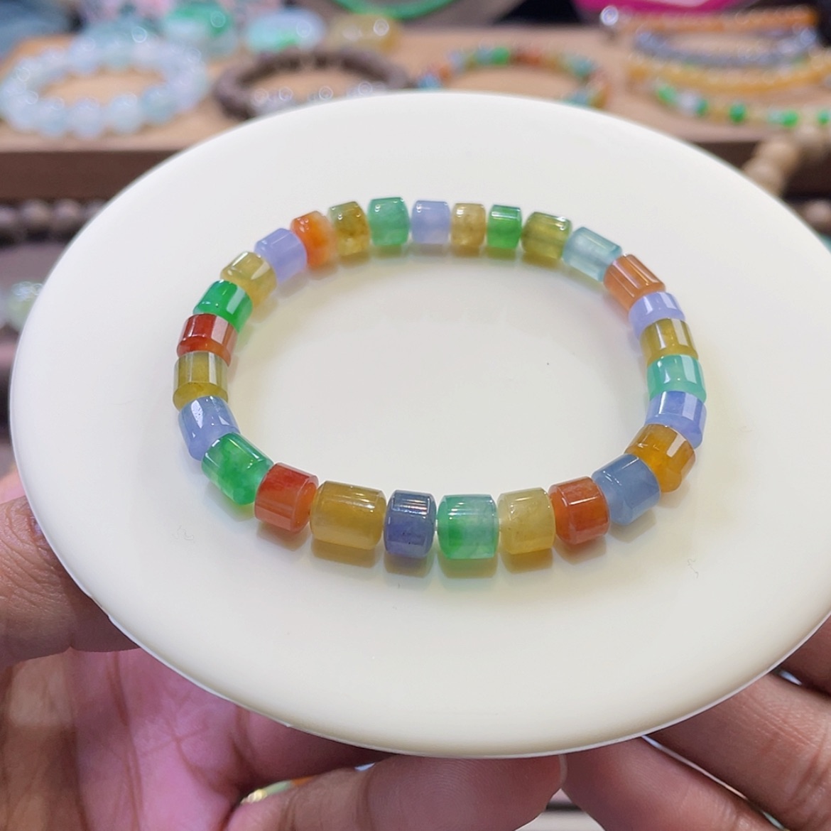 【闪购商品】翡翠颈饰未镶嵌彩虹色