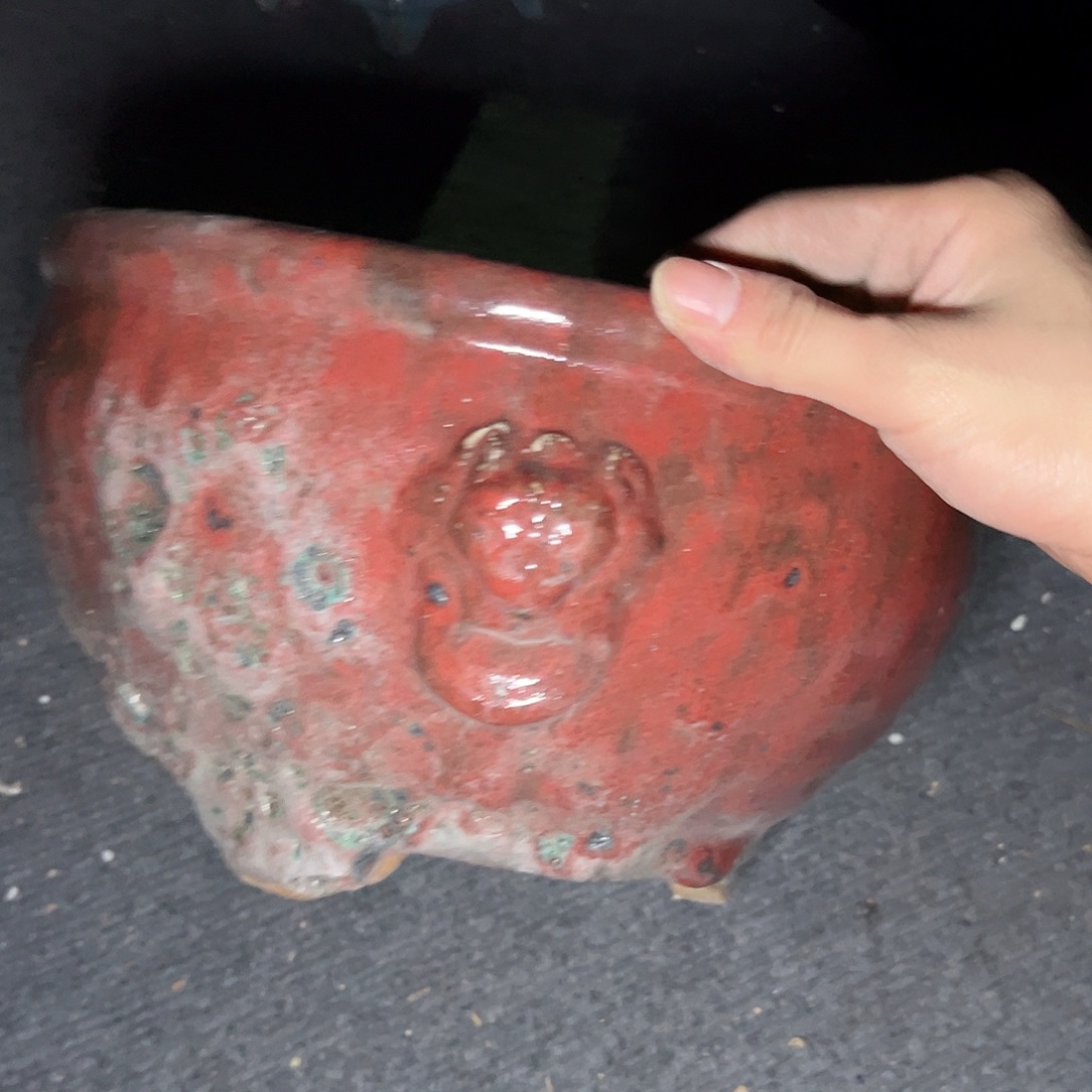 L***者石湾盆石湾盆石湾盆放漏瑕疵