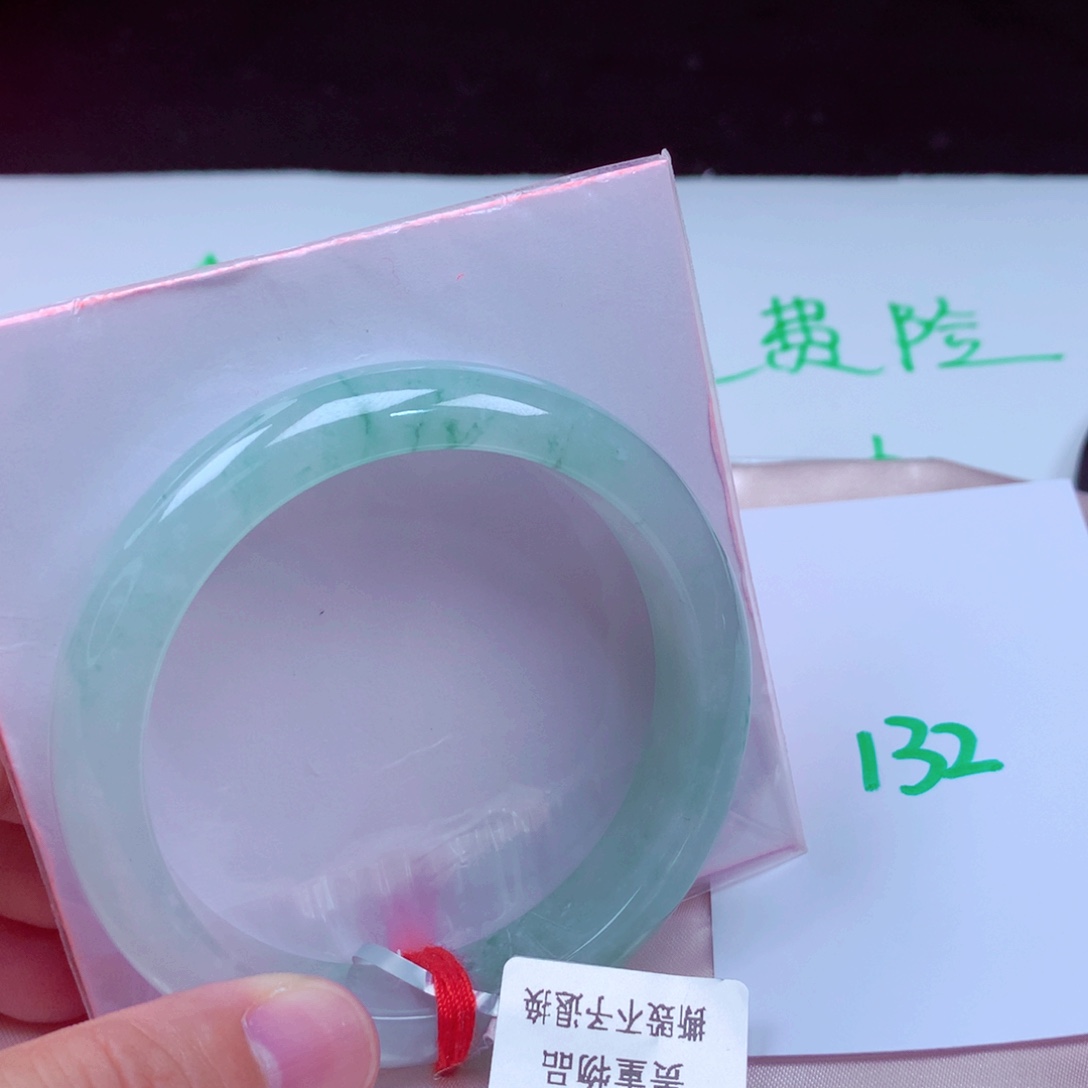 未镶嵌手镯翡翠缅甸天然A货翡翠手镯56.4