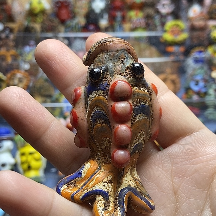 颈饰琉璃粉蓝色大鱼03