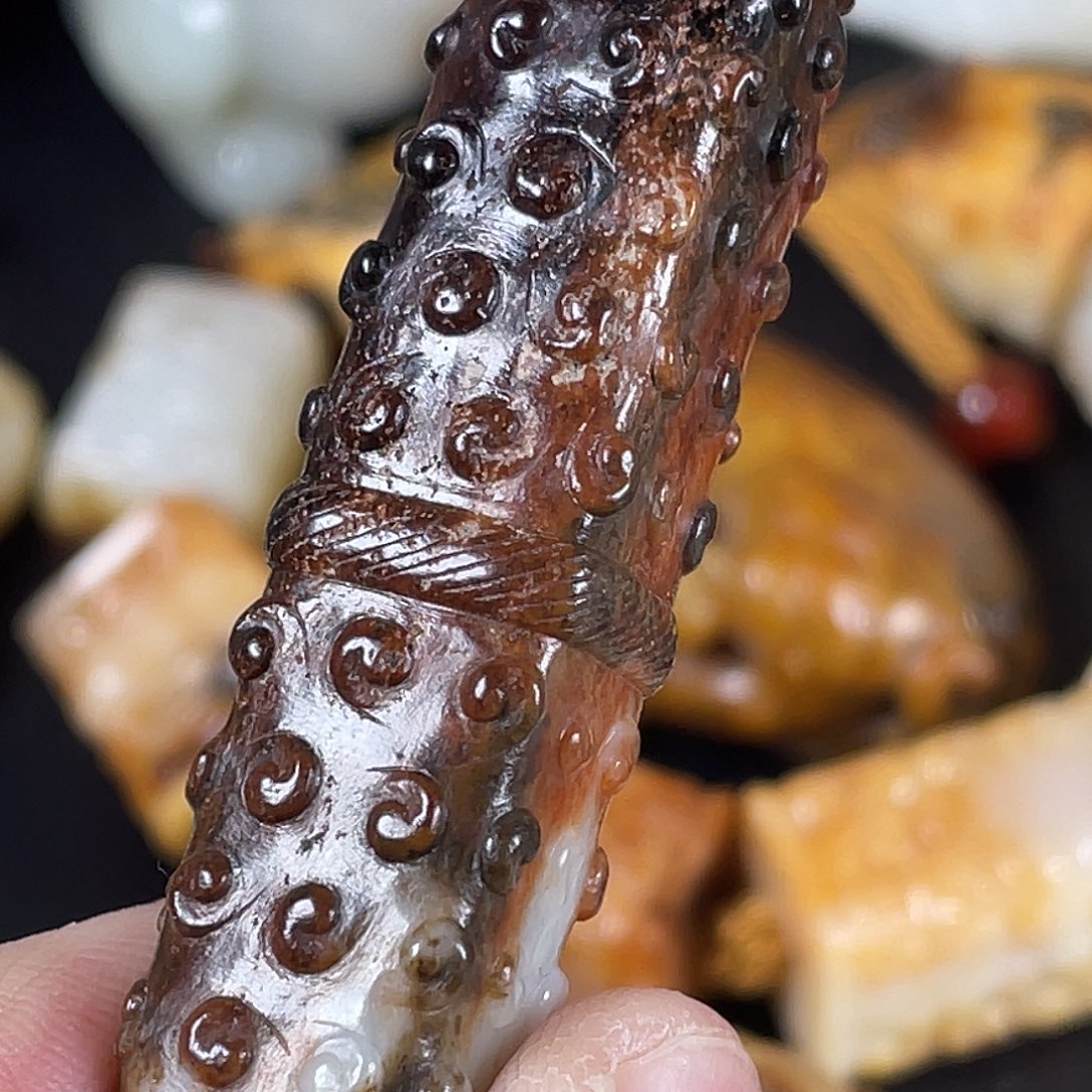 和田玉颈饰未镶嵌莲**童