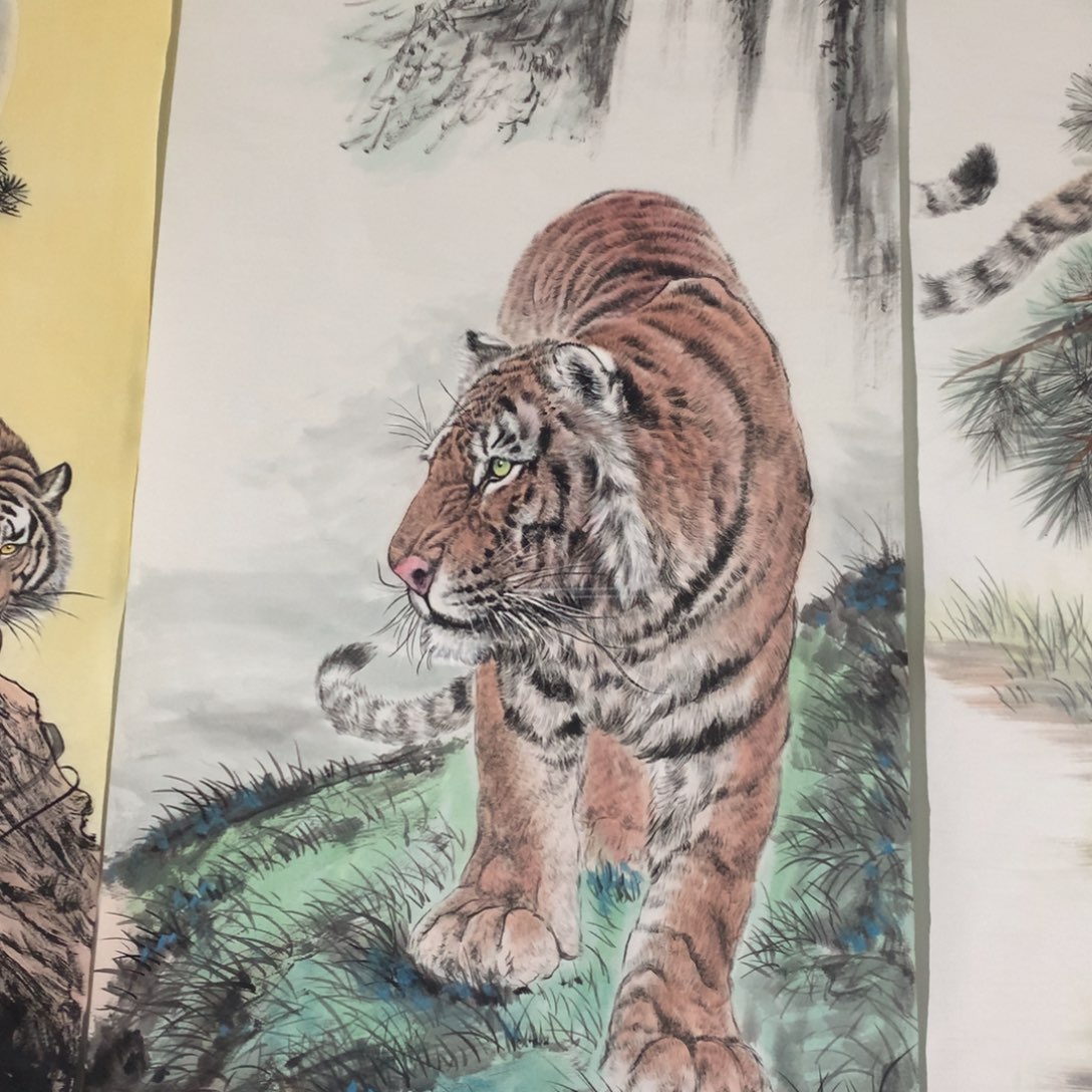 国画旺****s福利作品四尺手绘老虎