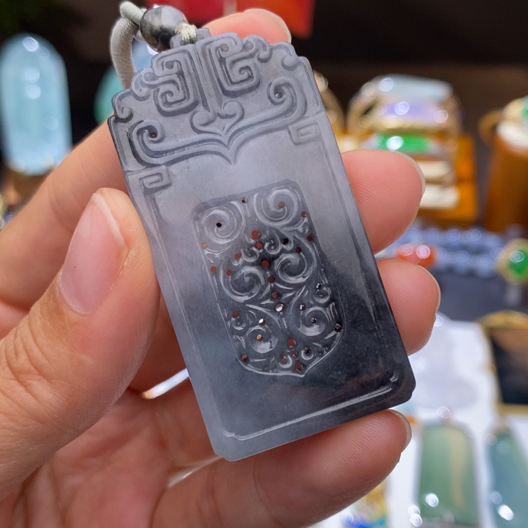 定制翡翠未镶嵌无事牌