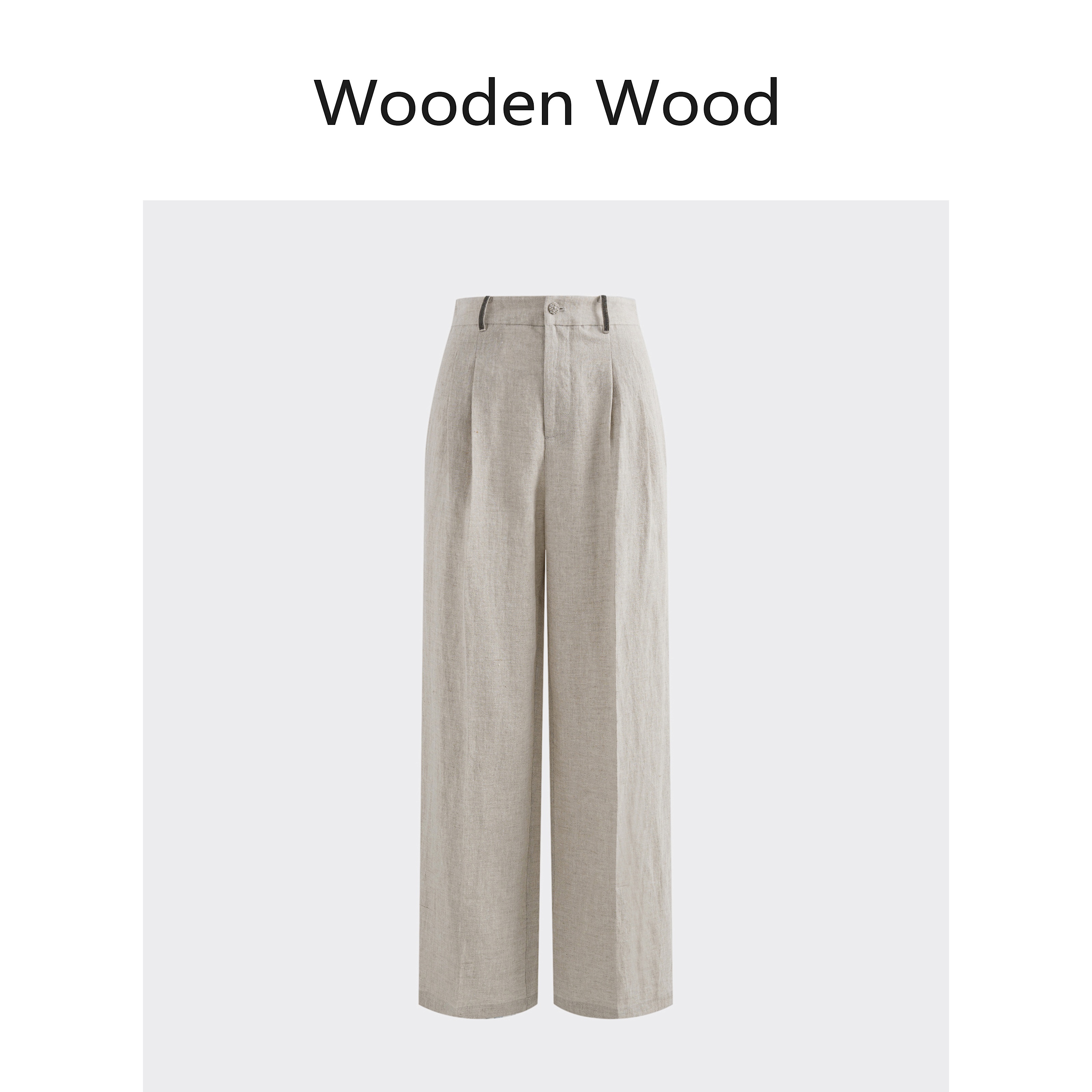 Wooden Wood“灵感纪”夏季高端亚麻舒适减龄洋气西装+半裙W25XS586