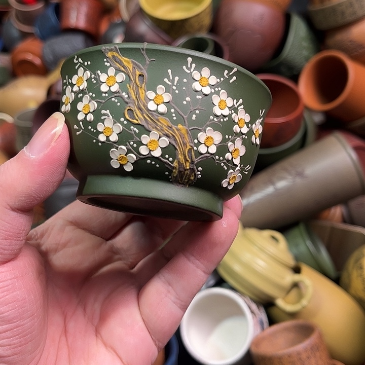 紫砂茶杯全手工紫砂主人杯