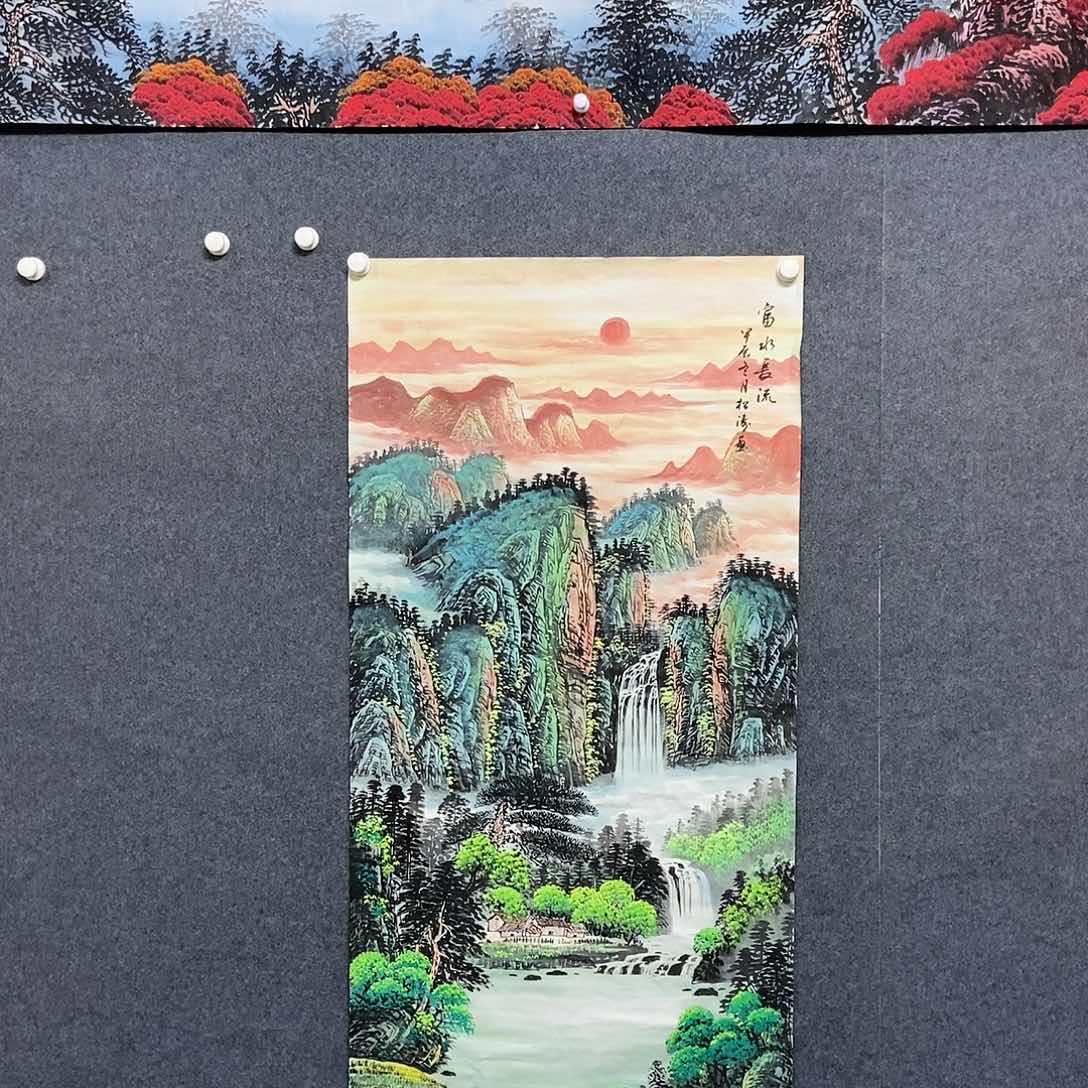 国画四尺山水一副
