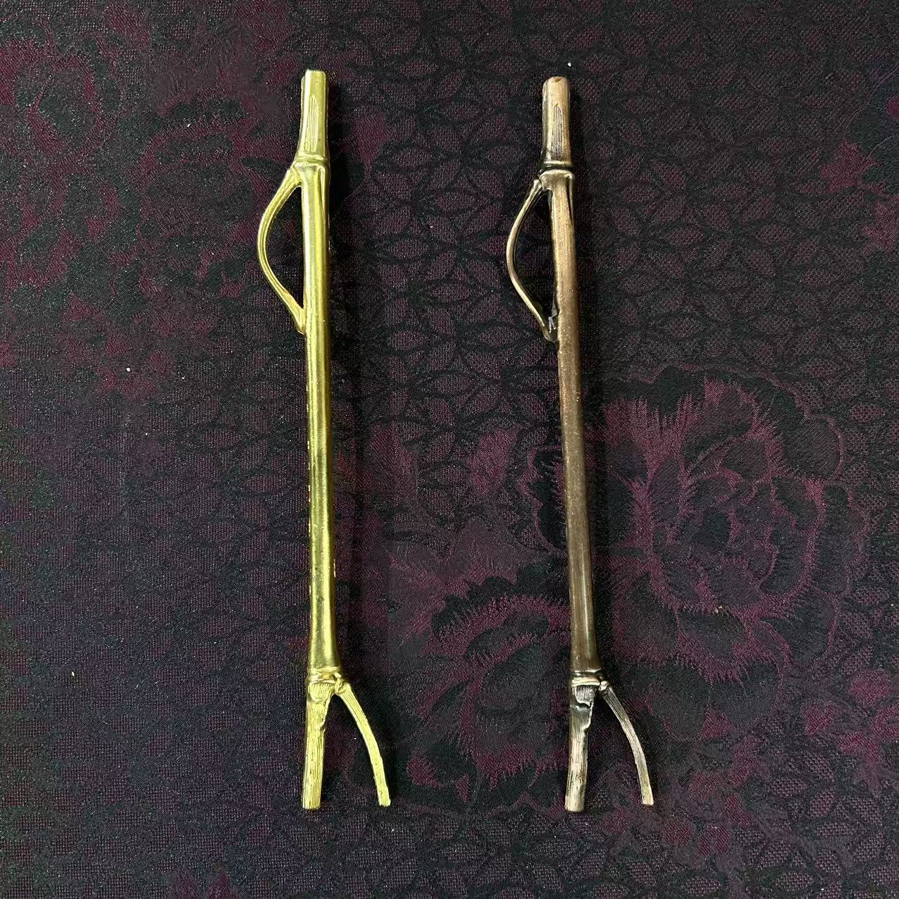 【老黑】合金竹插茶道零配（老锡014）