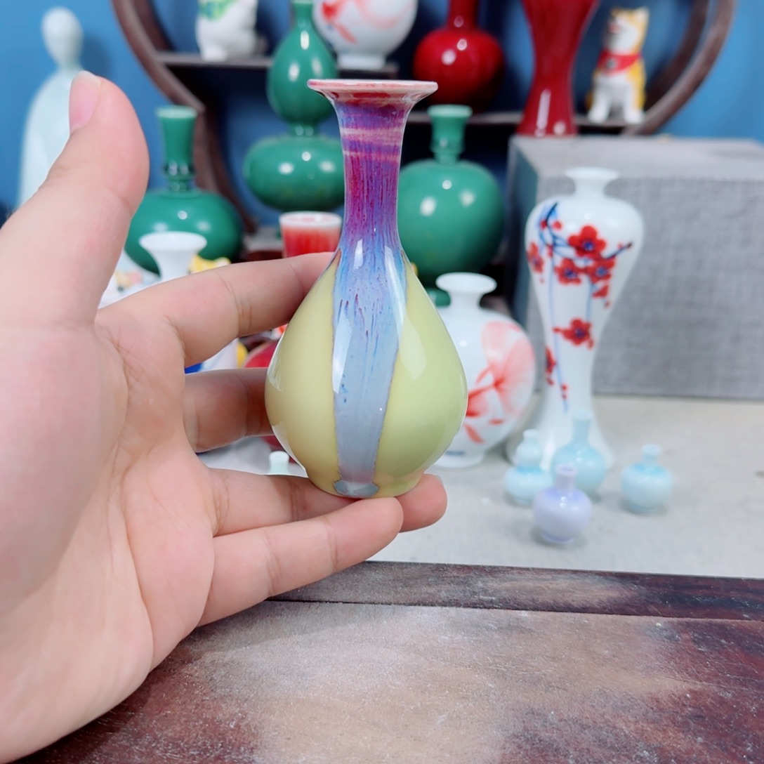 陶瓷手工小花器摆件