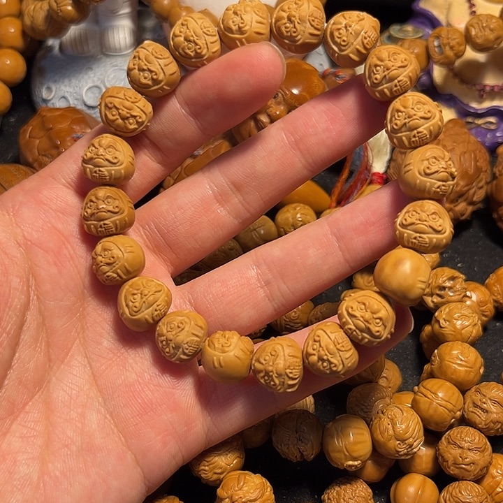 橄榄核手串/手链猴头达摩蛋